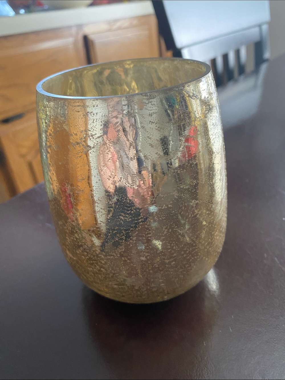 Gold Mercury Glass Decorative Vase - Home Accents